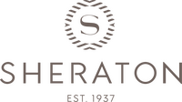 Das Logo zeigt das Wort "Sheraton" mit einem stilisierten "S" in einem Kranz darüber und der Gründung 1937 darunter.