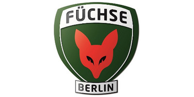 Füchse Berlin Vereinslogo: roter Fuchskopf auf grünem Hintergrund; darüber: FÜCHSE, darunter: Berlin | © Füchse Berlin